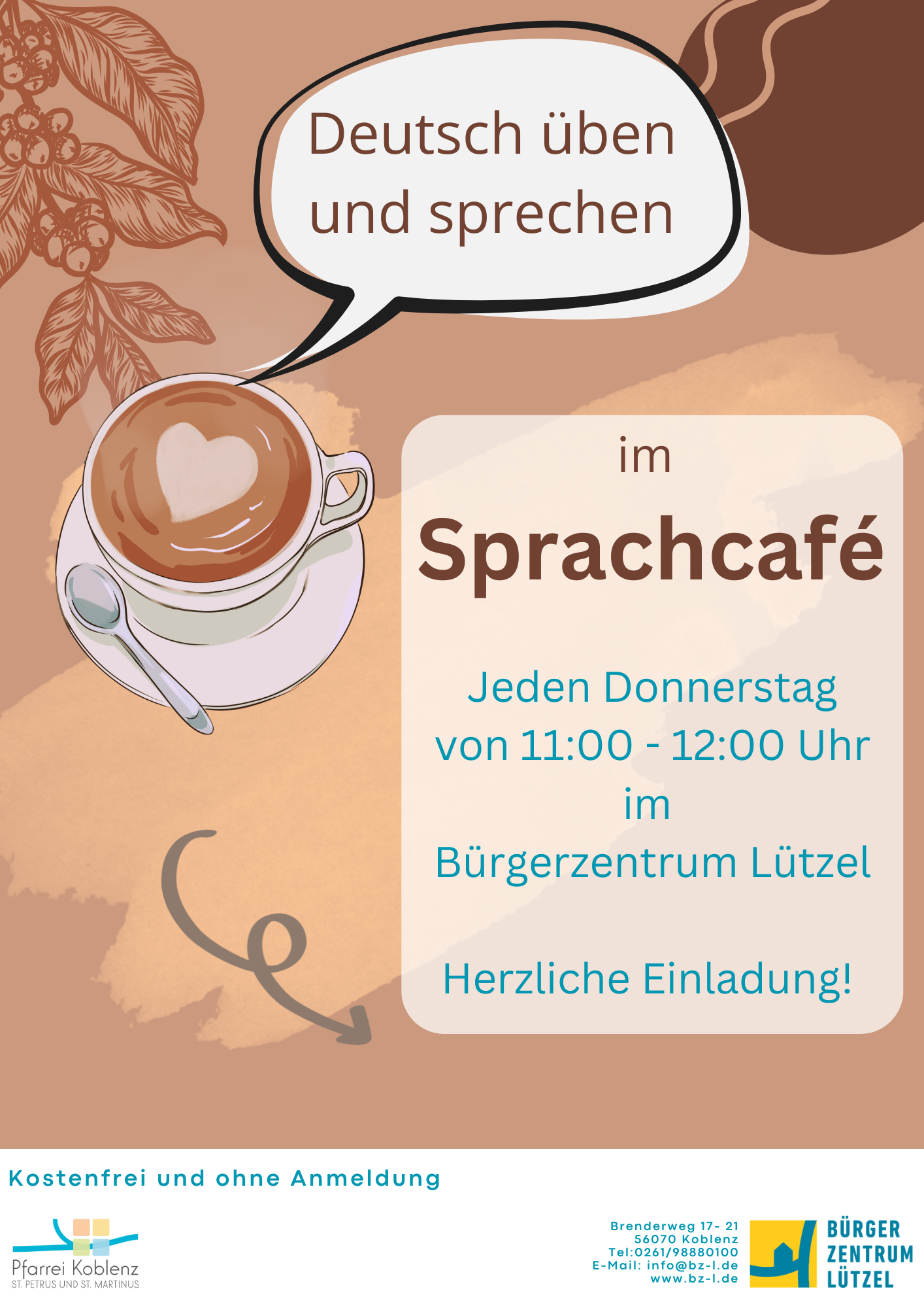 Flyer des Sprach-Café